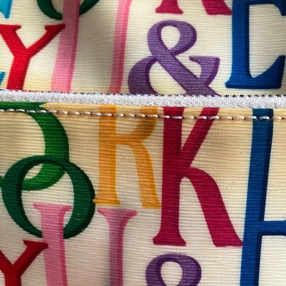 DOONEY & BOURKE Vintage Letter Carrier Crossbody. 8.5”x9”. Rainbow zippers. - Picture 11 of 12